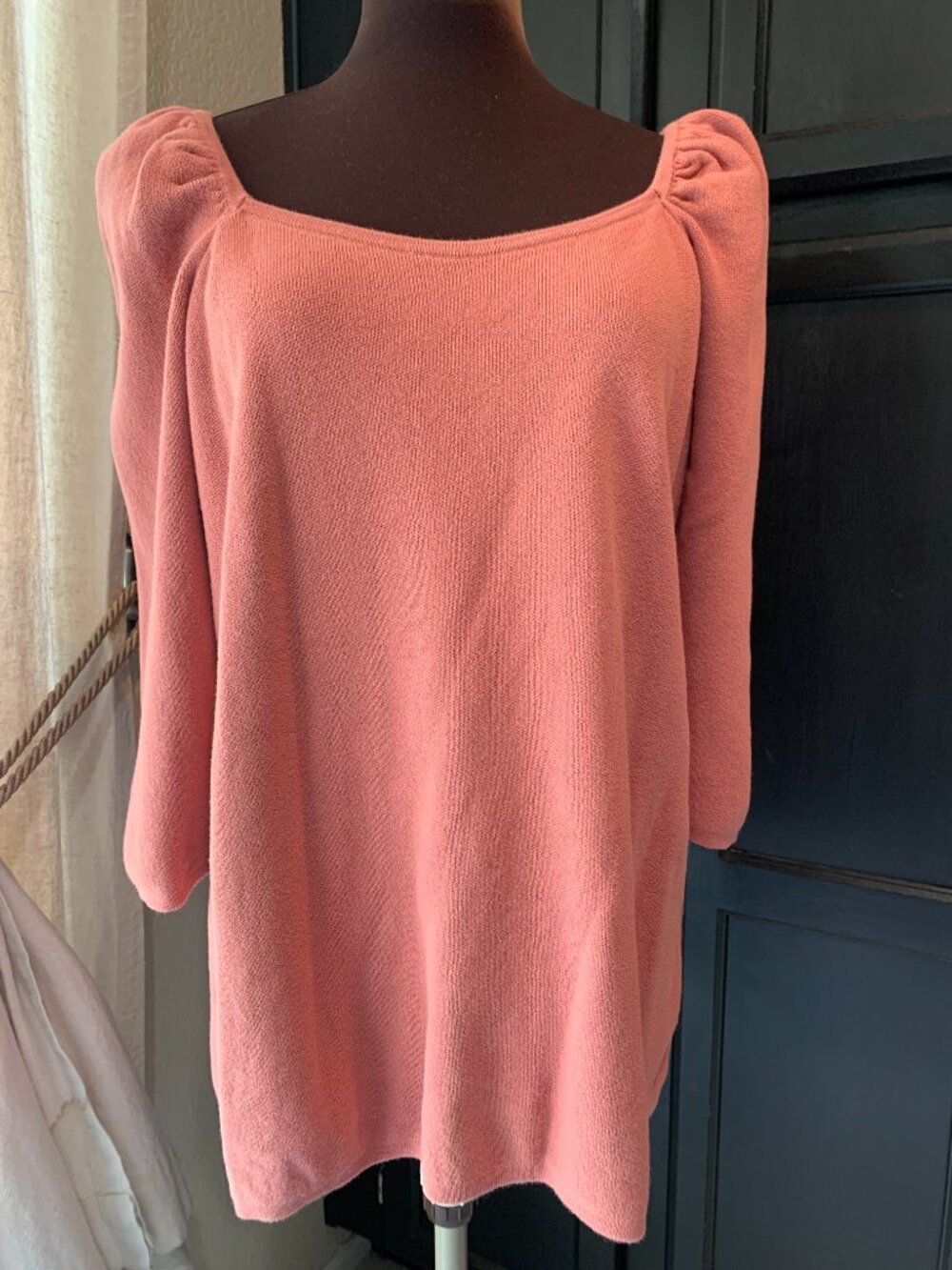 All Worthy Hunter McGrady Puff Sleeve Sweater - Canyon Rose EUC XL - Picture 2 of 10